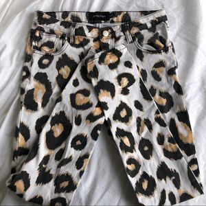 MINKPINK leopard print jeans